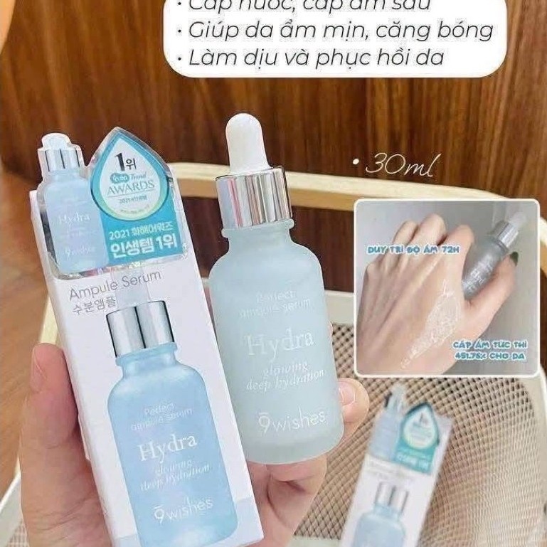 💧 SERUM DƯỠNG ẨM 9 WISHES HYDRA PERFECT AMPOULE SERUM
