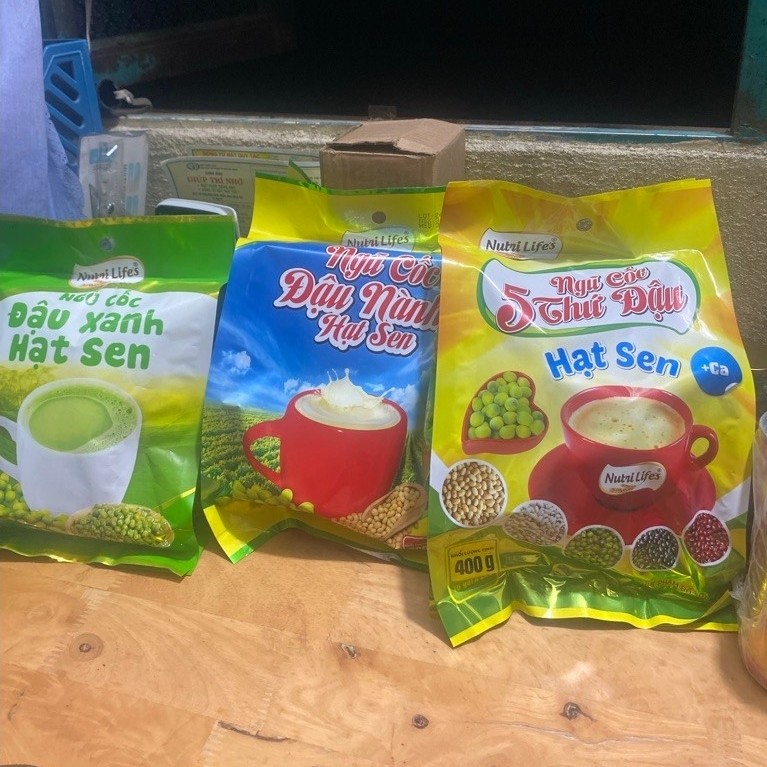 Combo 3 gói ngũ cốc(Ngũ cốc năm thứ đậu, ngũ cốc đậu nành hạt sen, đậu xanh hạt sen)