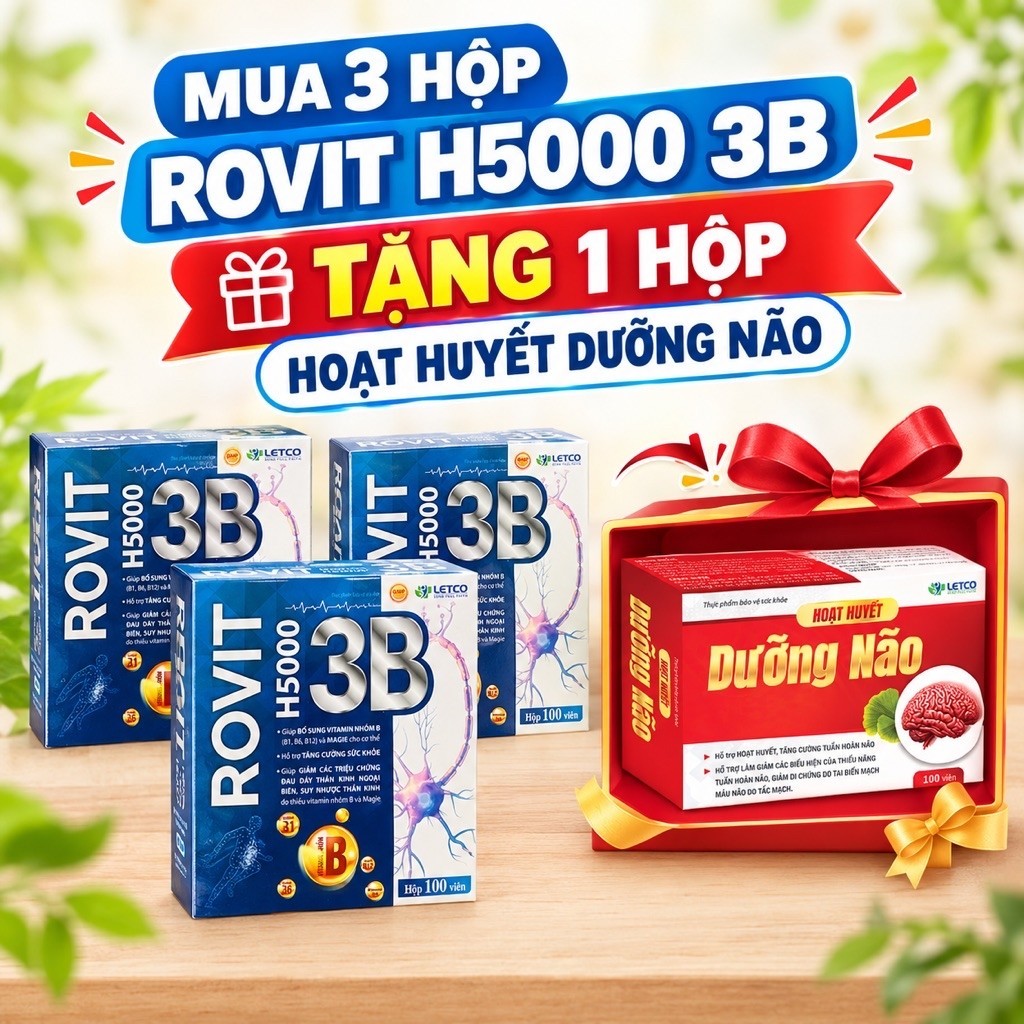 ROVIT H5000 3B - NĂNG LƯỢNG CHO HỆ THẦN KINH, HỖ TRỢ GIẢM MỆT MỎI