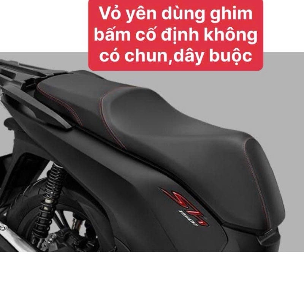 Vỏ bọc yên xe SH 125i,SH 150i,SH việt K77 (các đời SH từ 2019 trở về trước)  Màu Đen chỉ đỏ zin . Hà