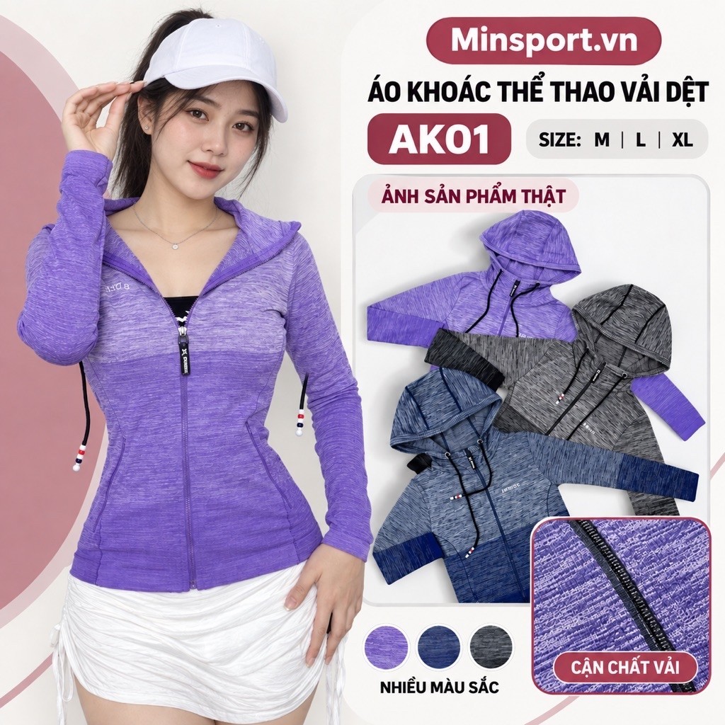 Áo Khoác Thể Thao Nữ MILAVY Dệt Kim