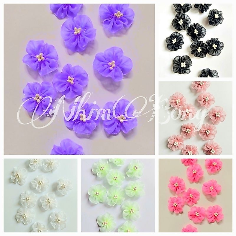Set 20 hoa voan size 2,5cm (H05)