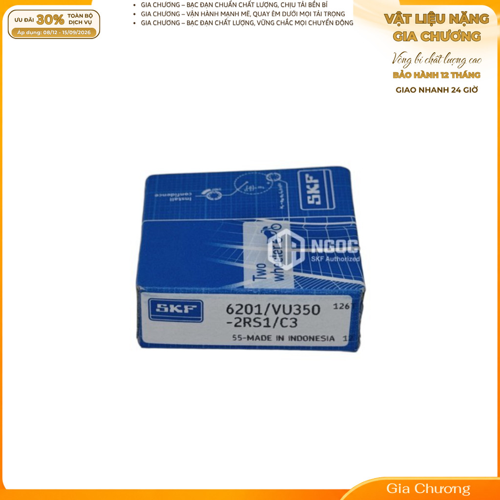 Vòng bi bạc đạn xe máy SKF 6201 - Vòng bi cầu SKF Two Wheeler