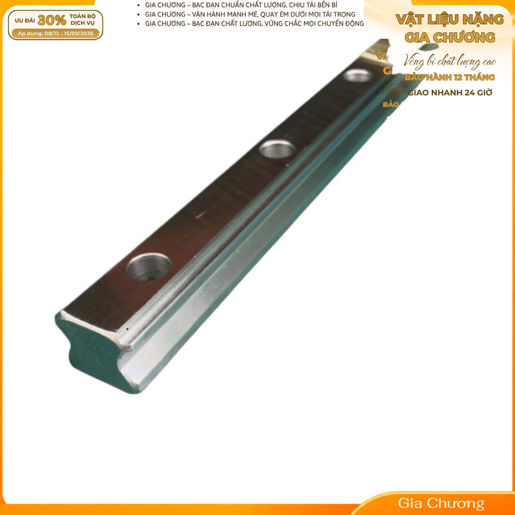 1 mét thanh ray trượt vuông HGR 15 20 25 30 35 45 55 - Thanh trượt vuông thép đặc