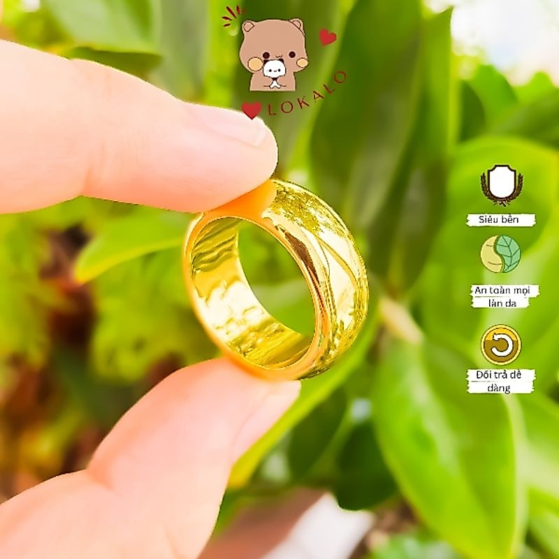Nhẫn vàng nam, nhẫn trơn 1 lượng chuẩn khắc 9999, không gỉ