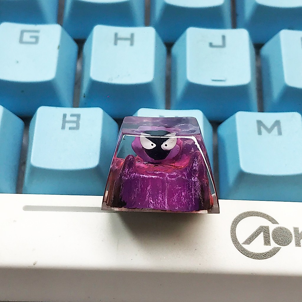 Gastly keycap, Anime keycap, Artisan Keycap, Resin keycap, Set Keycap Full For Cherry MX Mechanical 
