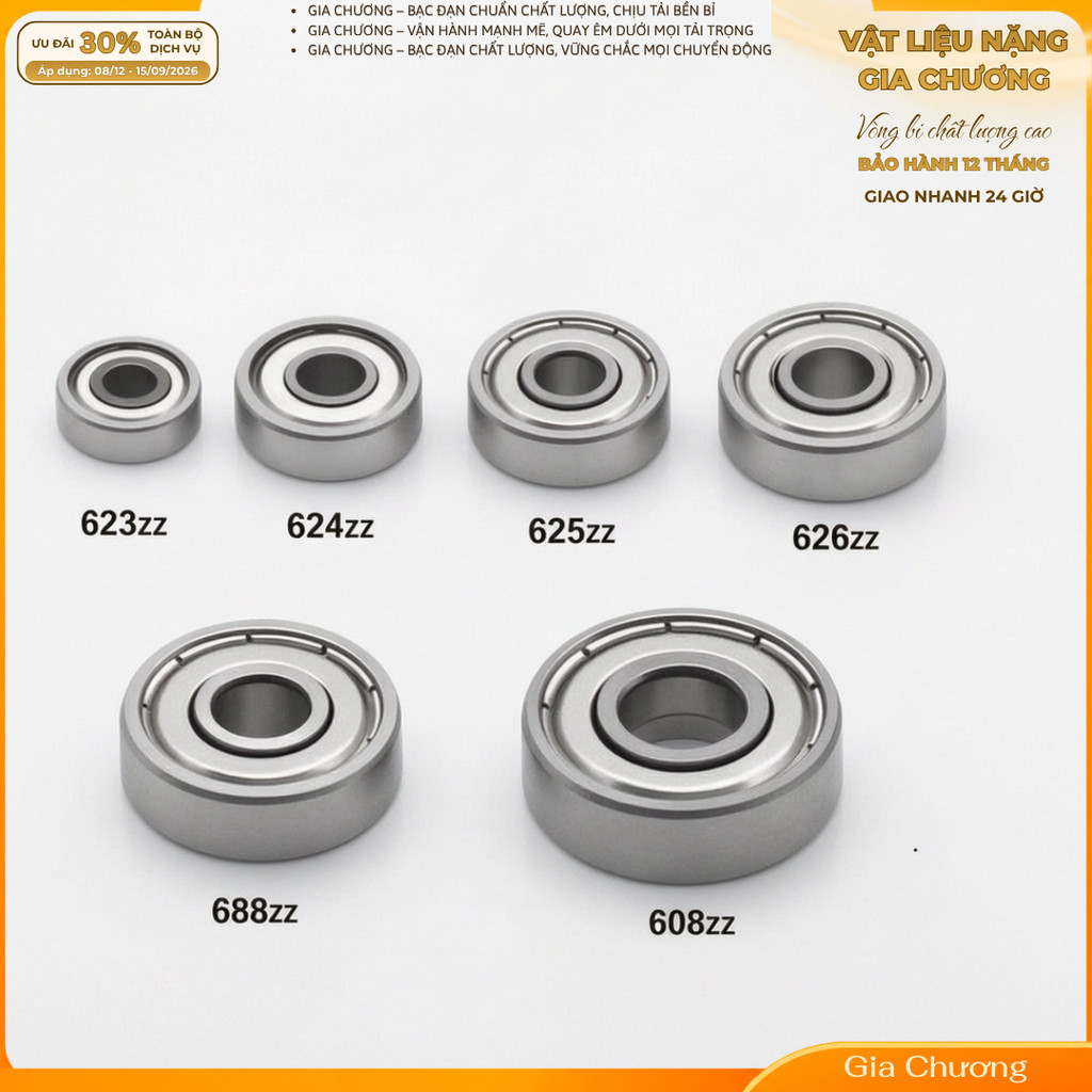 Vòng bi 623ZZ, 624ZZ, 625ZZ, 626ZZ, 608ZZ, 688ZZ