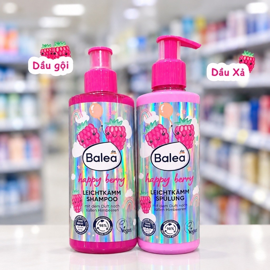 (Nội địa Đức) Dầu gội xả bé gái, dưỡng tóc Balea Nội địa Đức