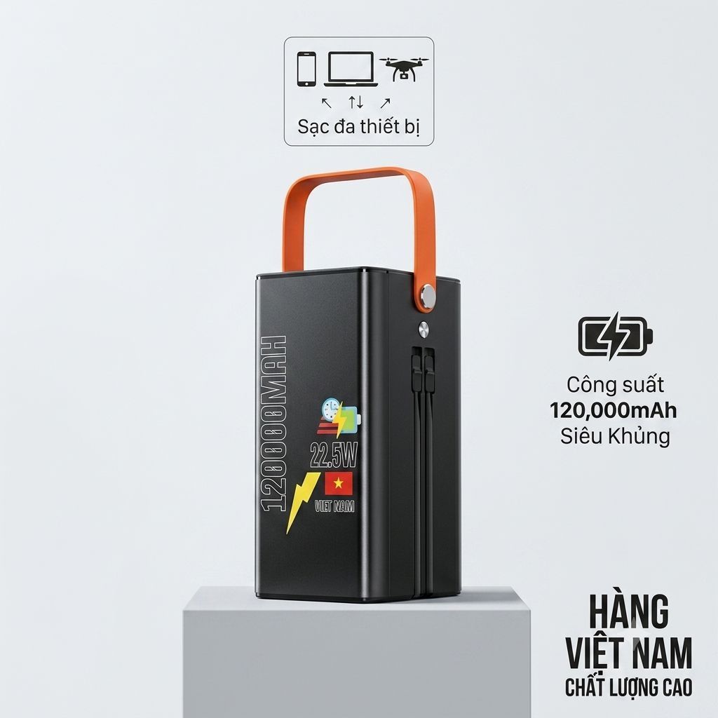 Sạc dự phòng dung lượng lớn 90000mah có đèn