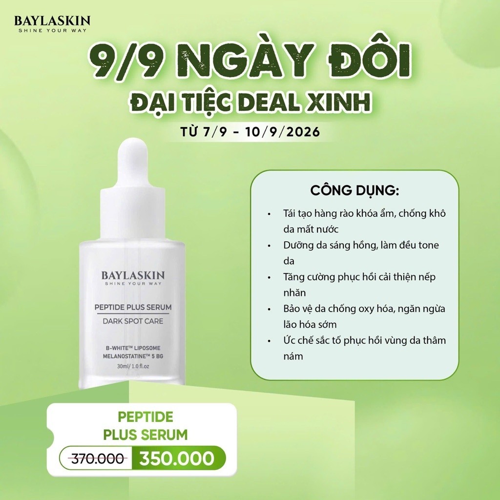 Serum peptide plus Bayla Skin (Barbie Skin) phục hồi hư tổn, da mềm mịn tự nhiên