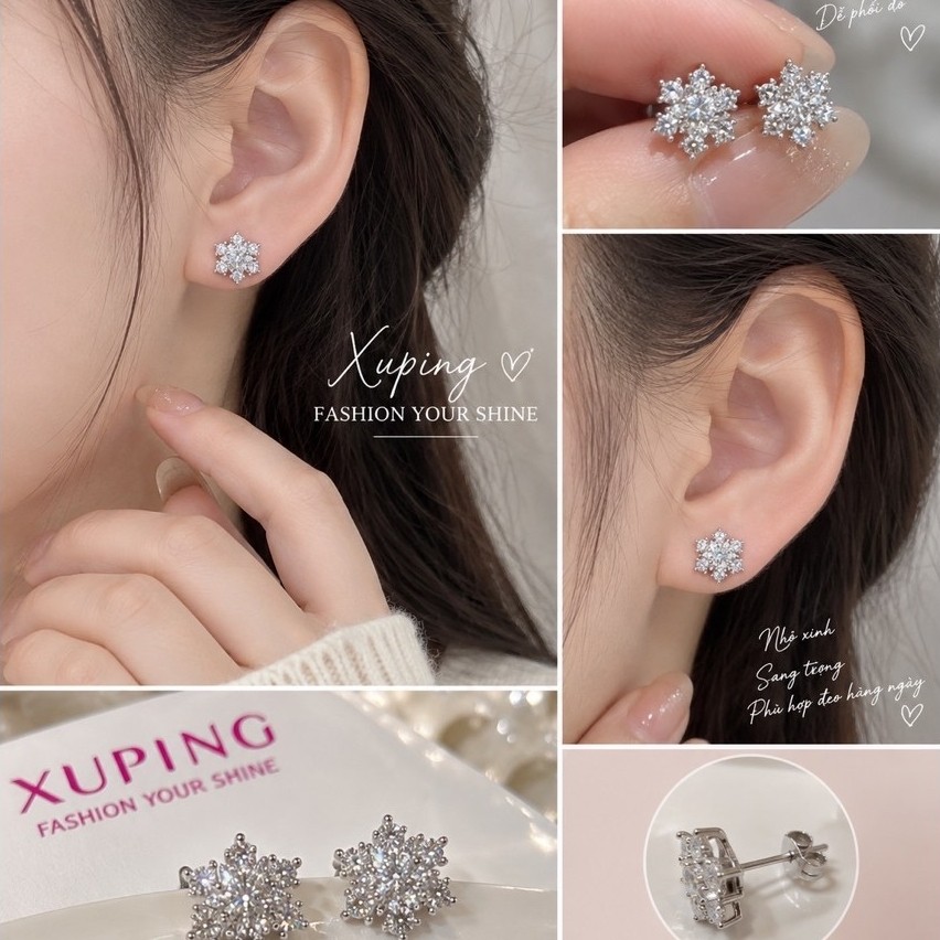 BÔNG TAI XUPING CHUI ĐẨY – KHUNG TRẮNG