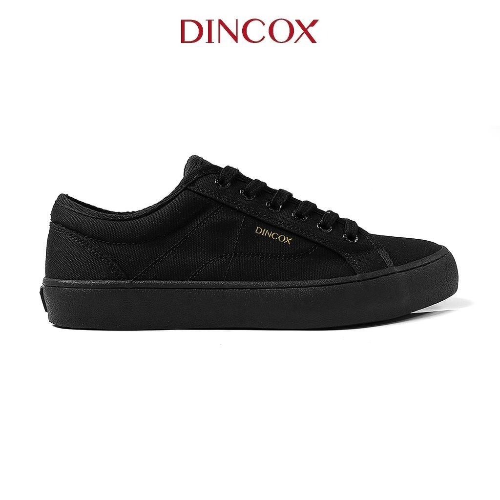 Giày Sneaker Nam Nữ Vải Canvas DINCOX E18 Black Giày Đen