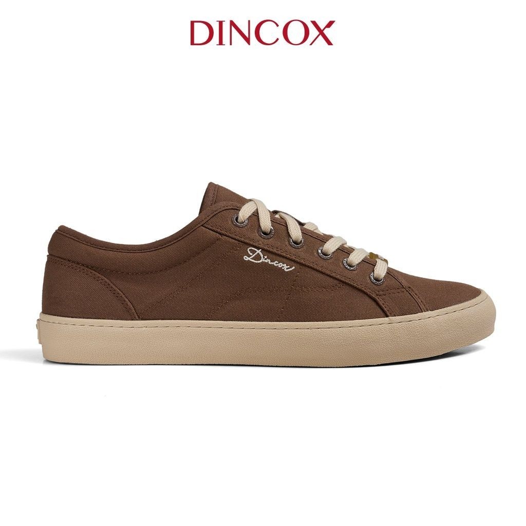 Giày Sneaker Nam Nữ Canvas E18 Chocolate DINCOX Shoes Vintage