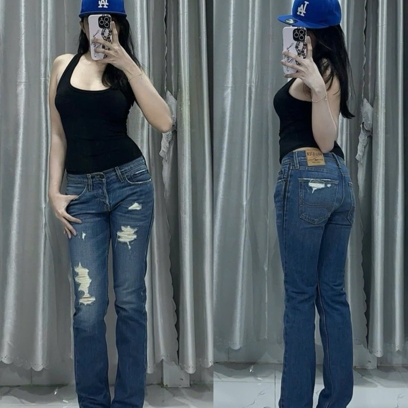 [ĐỒ 2HAND] Quần Hollister Unisex Nam/Nữ mặc đều được- Ống suông