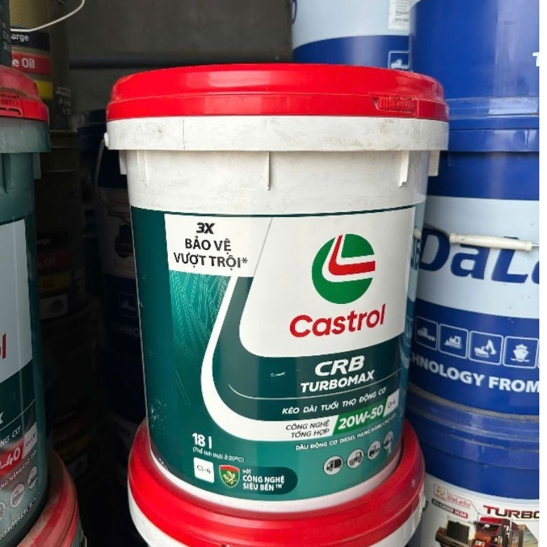 dầu động cơ castrol turbomax 20w50 CI-4 18L