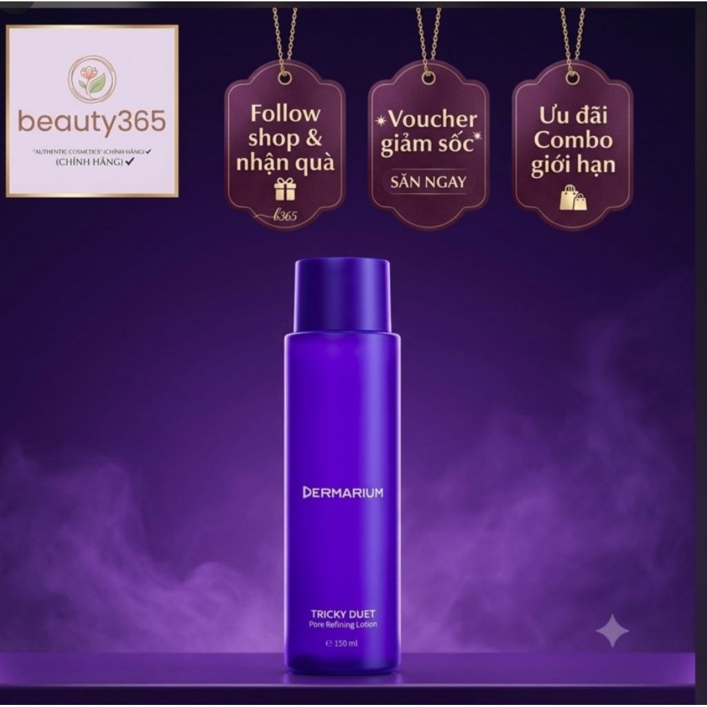 Tây da chết hóa học Dermarium Tricky Duet 2% Salicylic Acid (BHA) dạng toner, giảm dầu mụn ẩn