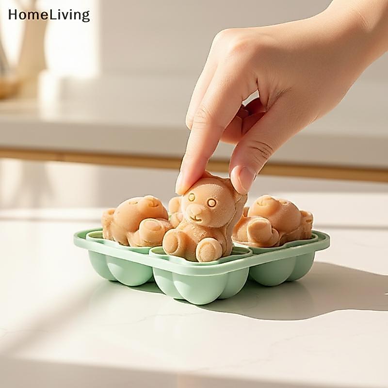 COD Bear-shaped Ice Cube Khuôn Silicone Ice Tray Bear-shaped Cà Phê/trà sữa Ice khuôn mới