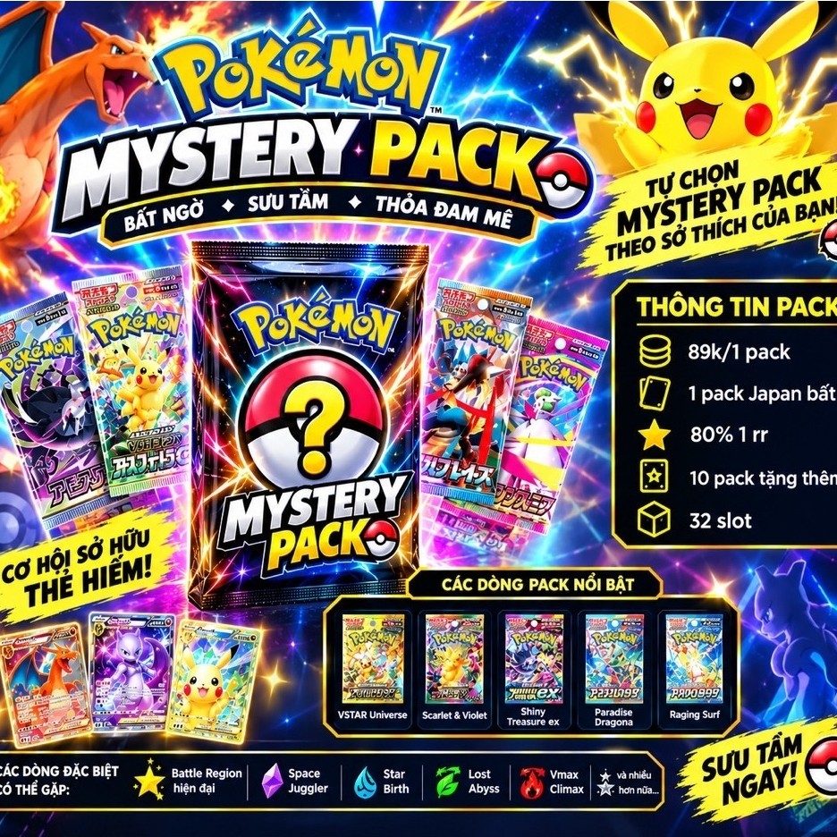 Pokemon TCG Mystery Pack chính hãng Nhật Bản
