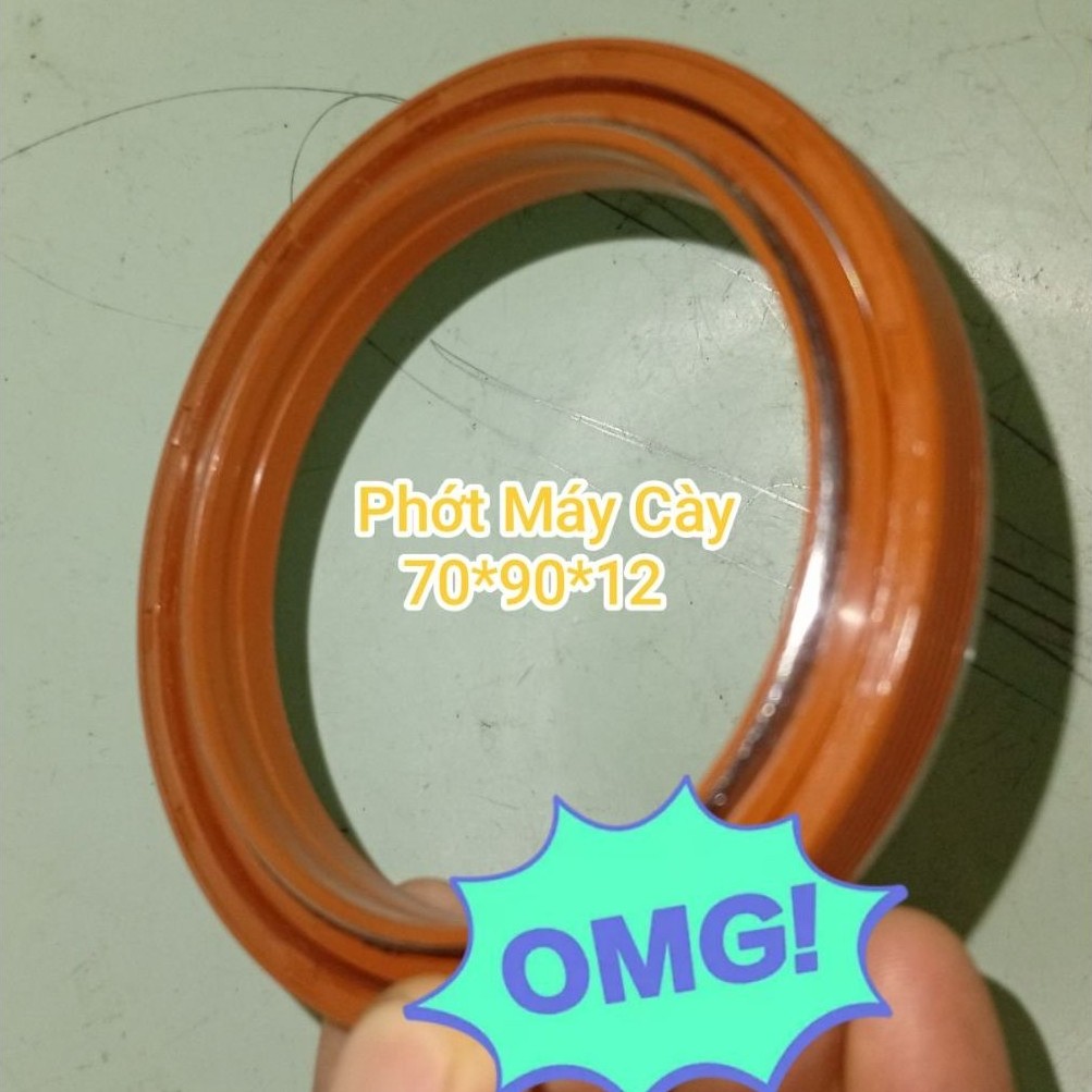 Phớt máy cày, phớt máy gặt 70*90*12, 70x90x12. Phớt 2 nòng không tháo được