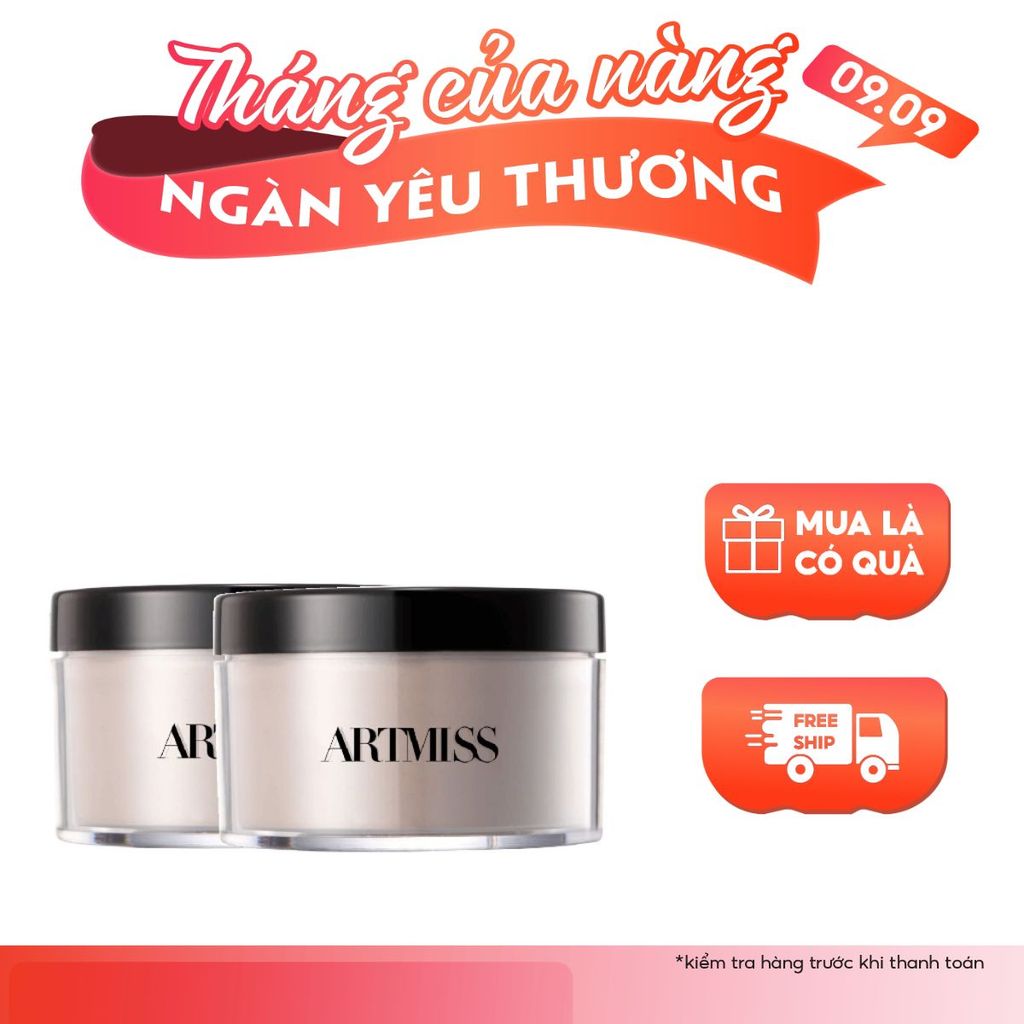 Phấn Phủ ARTMISS Không Màu 30g - Mịn Lì Tức Thì, Giữ Lớp Nền Hoàn Hảo Suốt 24H