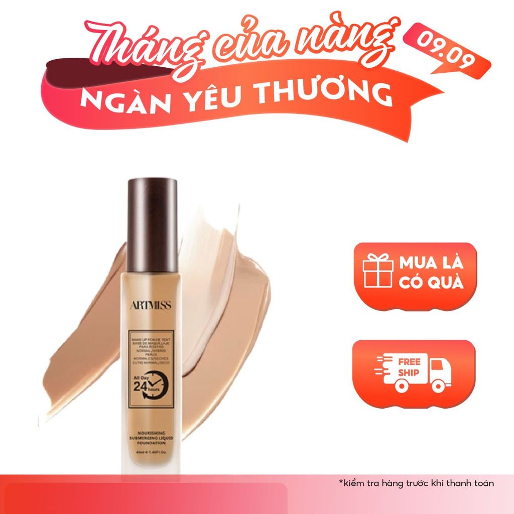Kem nền kiềm dầu Artmiss  dạng lỏng kiểm soát dầu lâu trôi chống nước 24h - 40ML