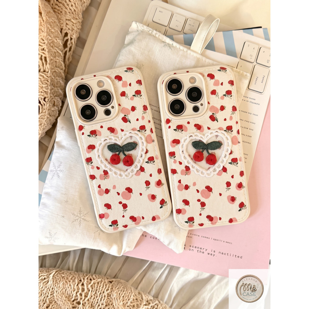 Ốp Lưng Iphone Trái Tim Cherry - Cherry Vintage Heart Xinh Yêu 😍🍒 - Mê Case
