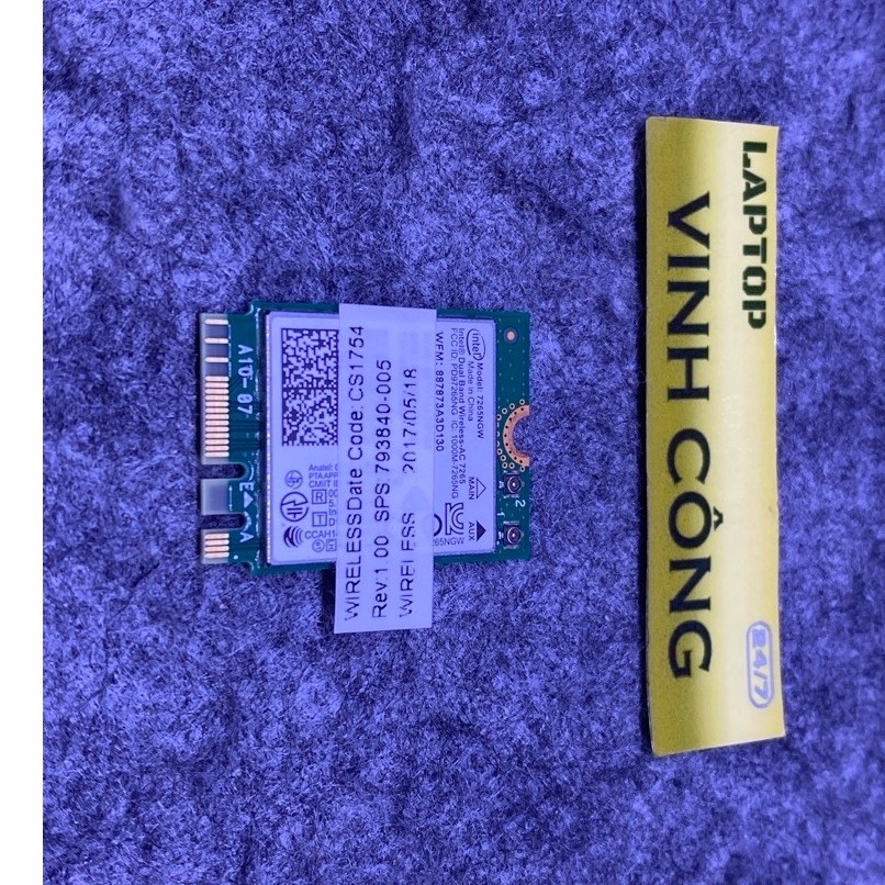 Card wifi 7265NGW Laptop Envy 13 ab hàng tháo máy
