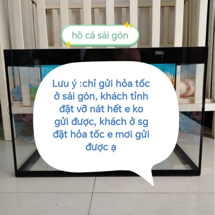 Hồ cá, bể kính, bể cá kích thước 60x40x40 (dài x rộng x cao) LƯU Ý CHỈ GỬI HỎA TỐC Ở TPHCM