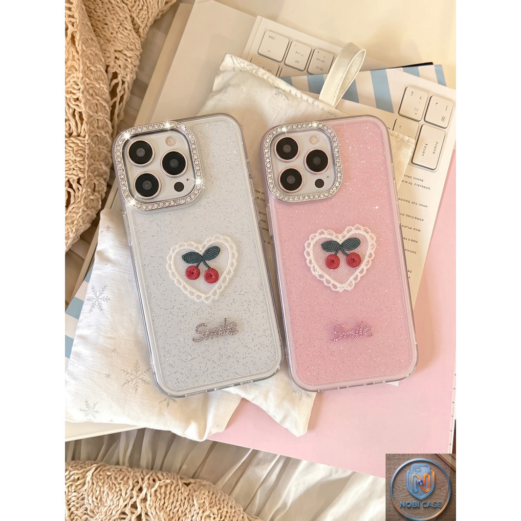 🌸  ỐP LƯNG IPHONE CHERRY PHONG CÁCH HÀN QUỐC CỰC CUTE  _ CHERRY KAWAII CASE  - nobicase