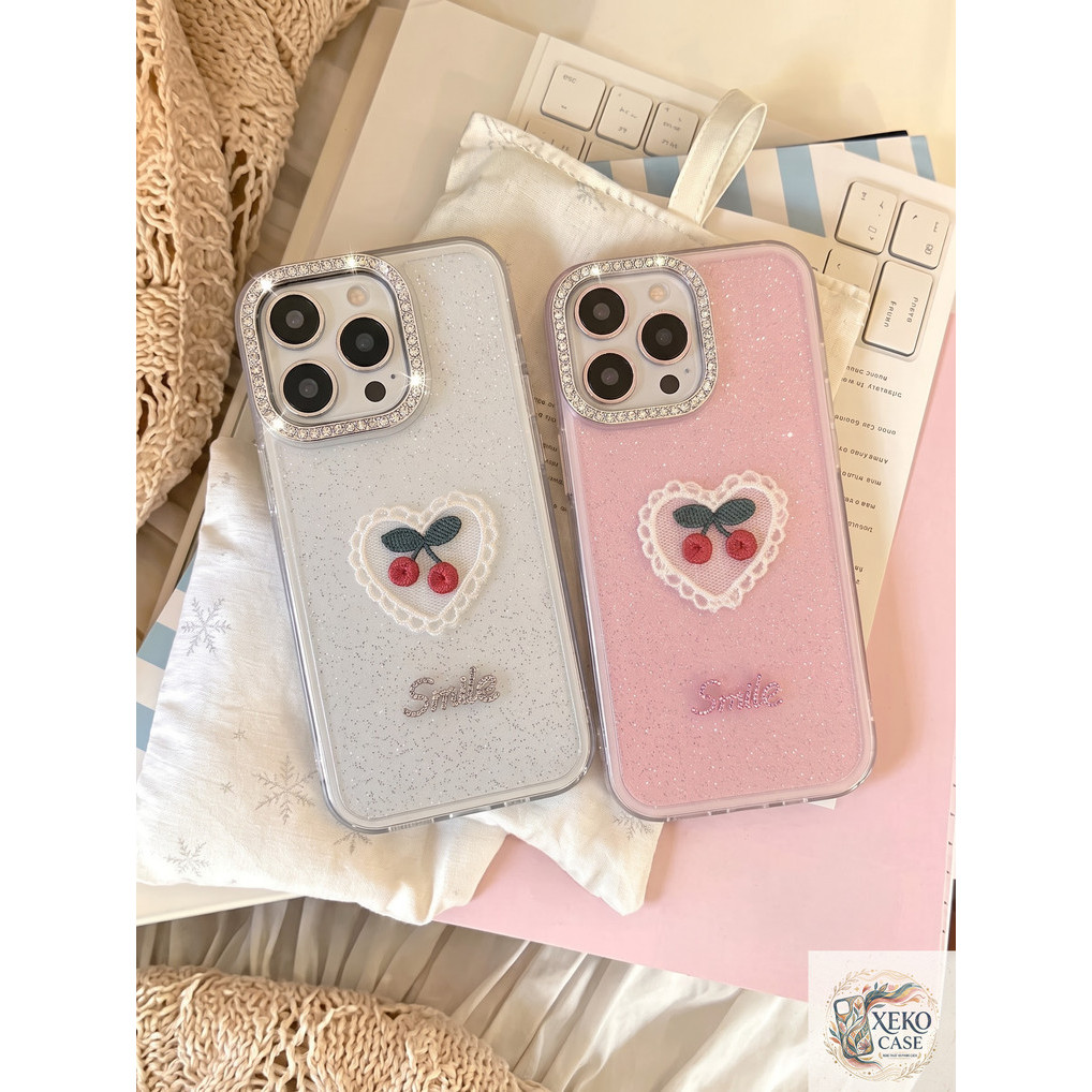 🌸  ỐP LƯNG IPHONE CHERRY PHONG CÁCH HÀN QUỐC CỰC CUTE  _ CHERRY KAWAII CASE  - xekocase