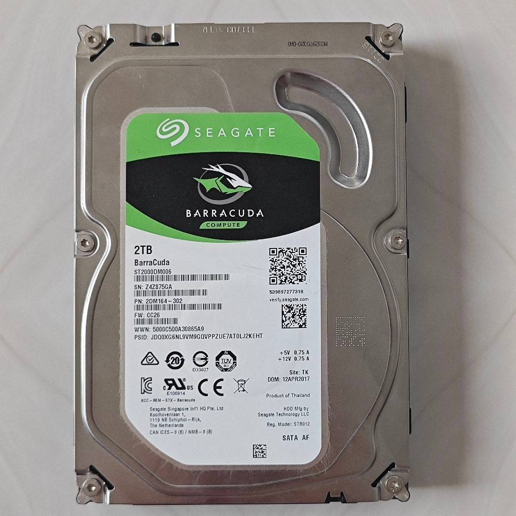 Ổ cứng HDD 2TB 7200rpm sức khỏe 100/100 (hình chụp thật)
