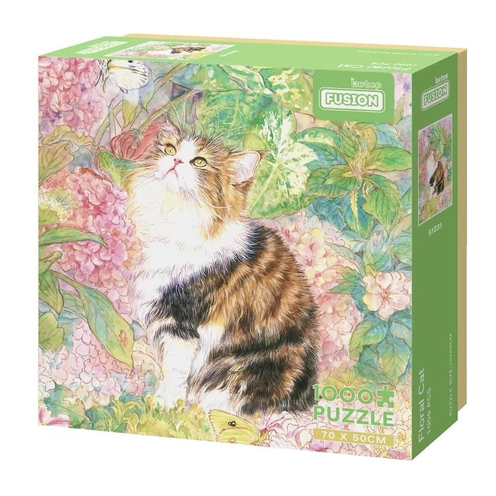 BOTOP PUZZLE 1000pcs FLORAL CAT