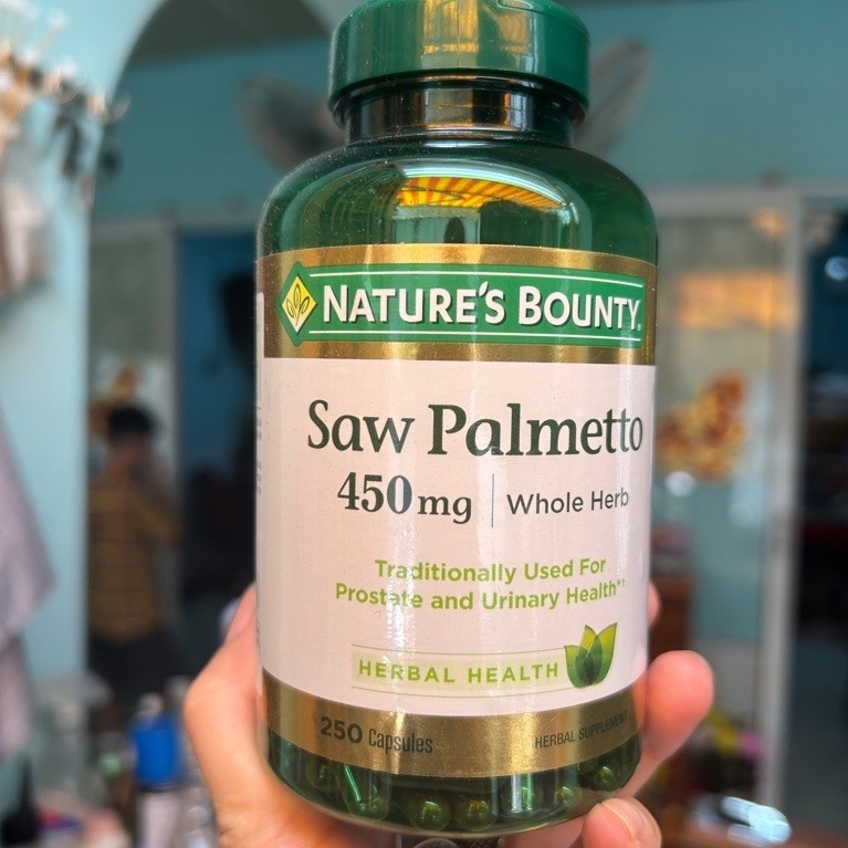 Viên uống Saw Palmetto 450mg Nature’s Bounty [Hàng Mỹ]