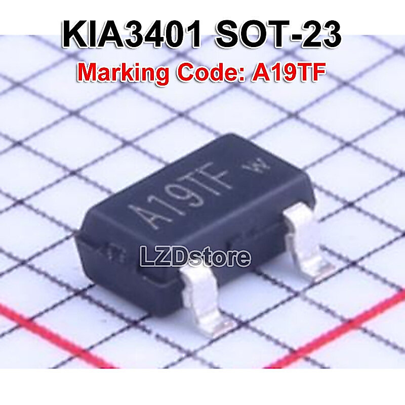 20 chiếc KIA3401 SOT-23 A19TF A3401 SOT23 4A / 30V MOSFET kênh P mới nguyên bản