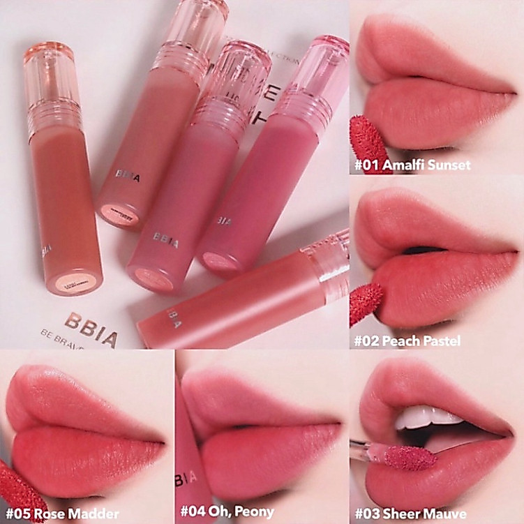 B Son kem lì dạng nước siêu mỏng nhẹ Bbia Water Velvet Tint 01 02 03 04 05 06 07 B
