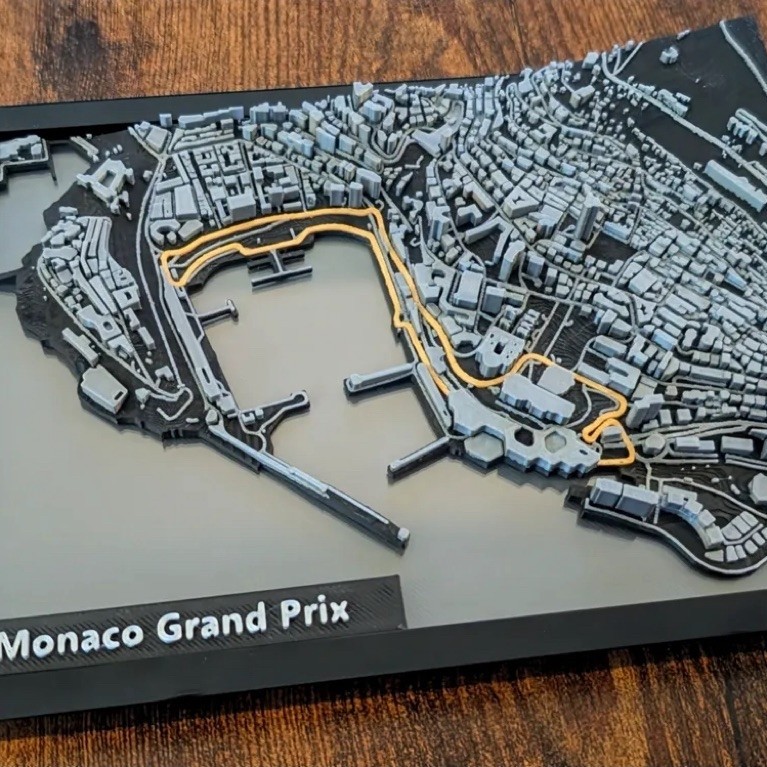 MÔ HÌNH BẢN ĐỒ THÀNH PHỐ MONACO 3D NỔI (F1 GRAND PRIX) - LONG DECOR3D