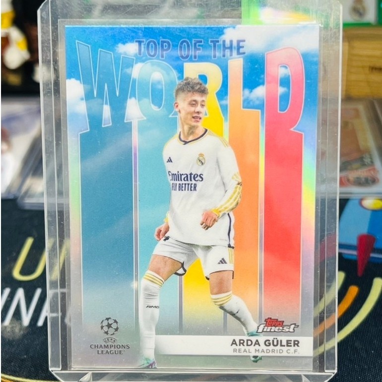 Thẻ bóng đá Arda Guler Real Madrid Top of the World Topps Finest UCC 2023/24