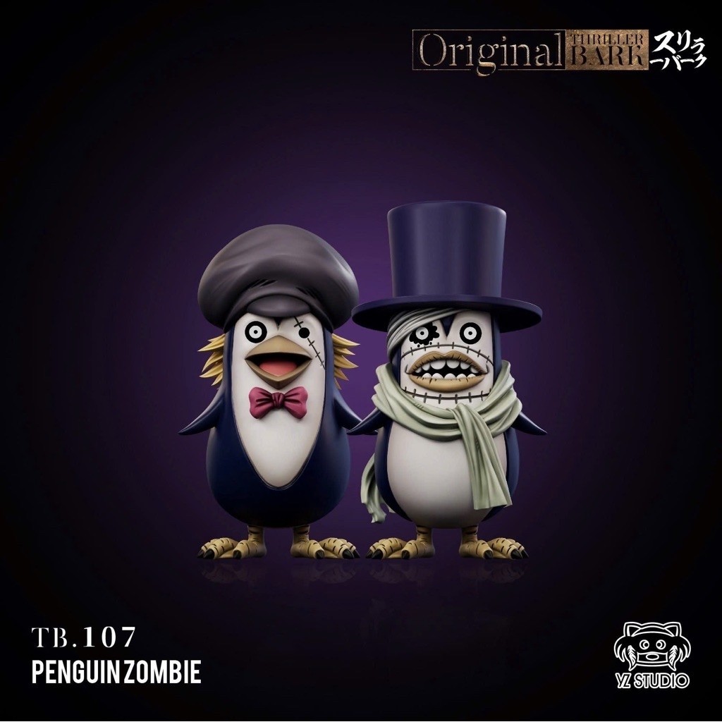 2 mô hình Resin WCF chính hãng Yz Studio One Piece Thriller Bark Arc Đảo Ma TB107 Penguin Zombie
