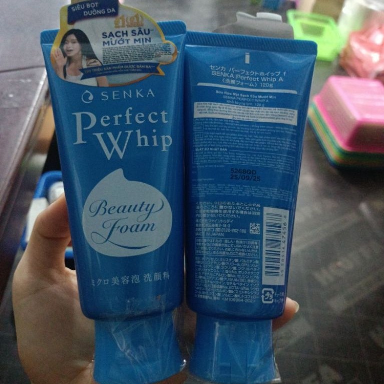 Sữa Rửa Mặt Tạo Bọt Senka Perfect Whip 120g - Làm Sạch Sâu - Perfect Whip, 120g