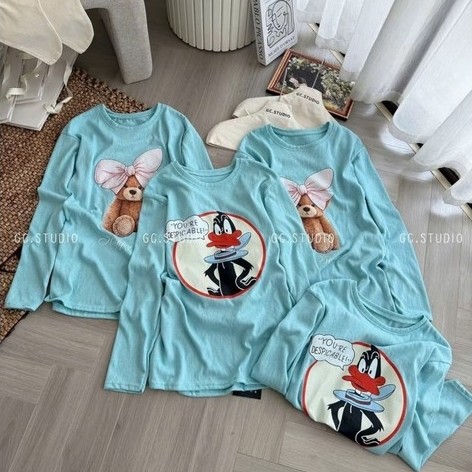 Áo Thun Nữ , Áo Thun Cotton Giấy Xanh Hot