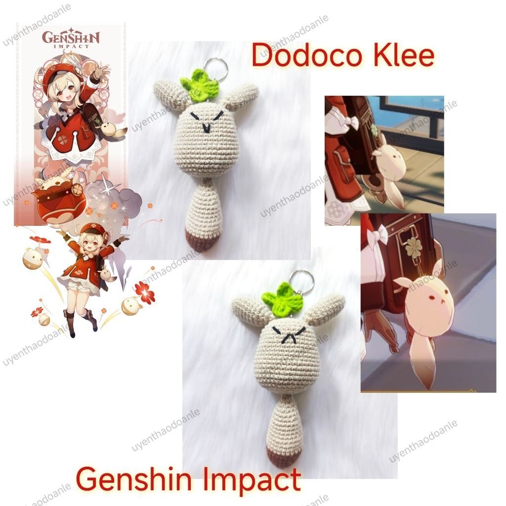 ORDER - Móc khoá Dodoco Klee big size 17-20cm Genshin Impact bằng len