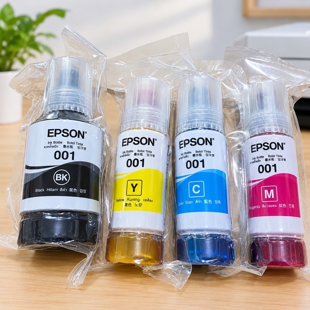 Bộ 4 màu Mực Epson 001 dùng cho Epson L4150/ L4160/ L4260/ L4266/ L6160/ L6170/ L6190/ L6260/ L6270/