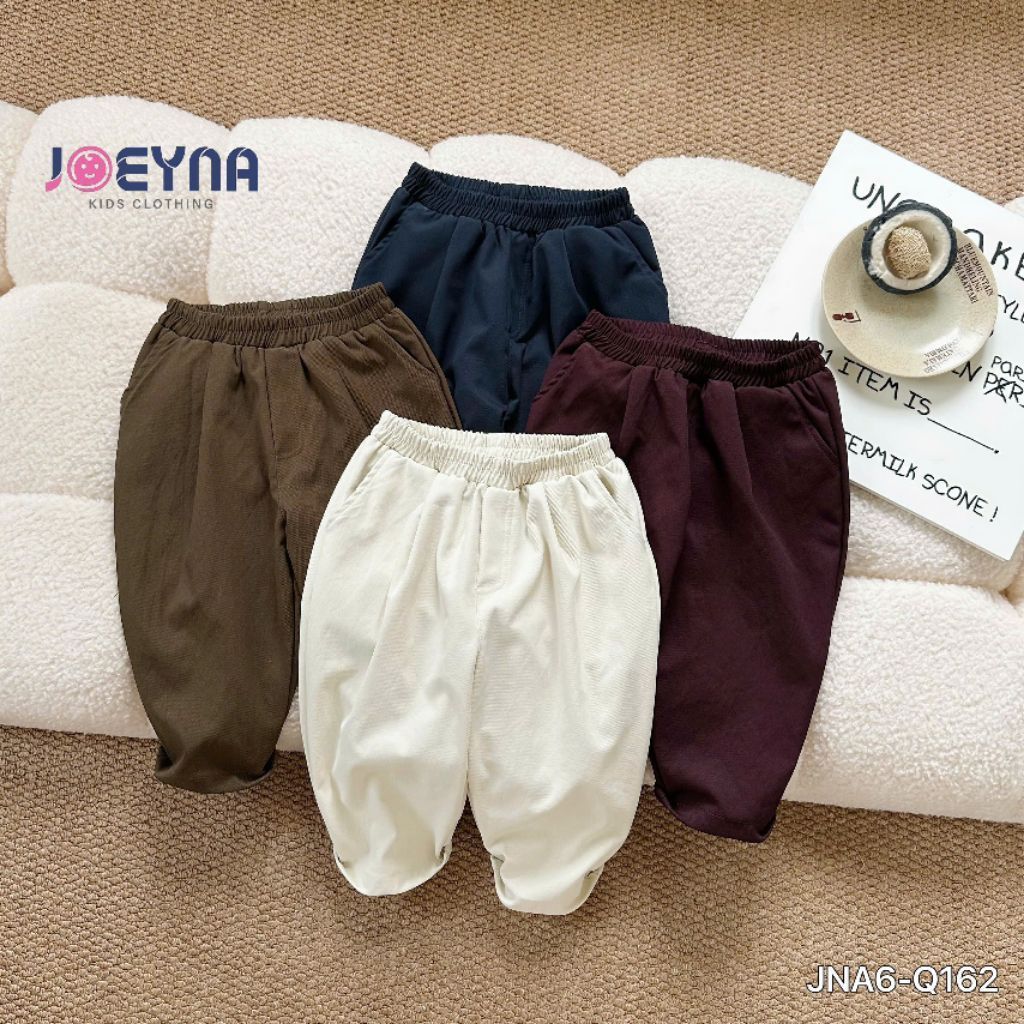Quần dài kaki cạp chun nhiều màu Joeyna cho bé
