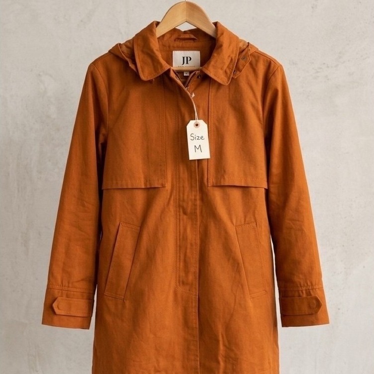 [PASS LẠI SIÊU PHẨM] ÁO KHOÁC KAKI FORM DÀI J-P FASHION MÀU CAM ĐẤT — CHUẨN KOREAN STYLE