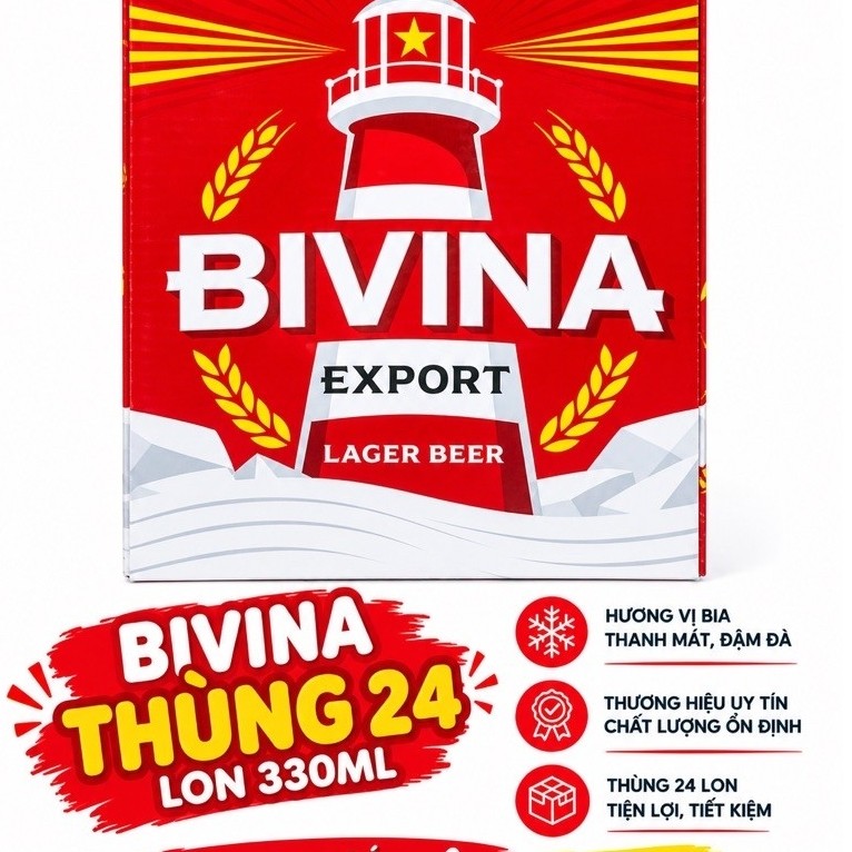 1 Thùng 24 Lon Bivina Export