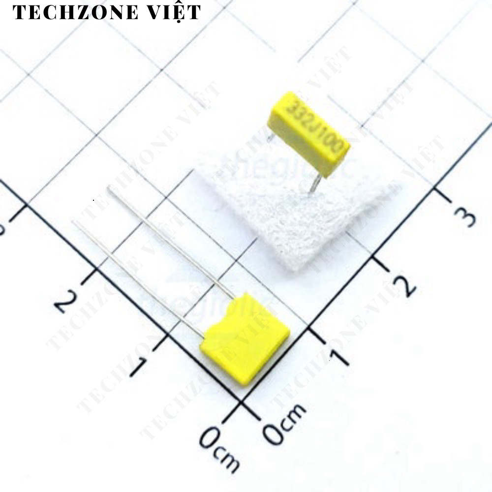 [20 Cái]- Tụ Kẹo Vàng 3.3nF 332J 100VDC CL71 TechZone Việt