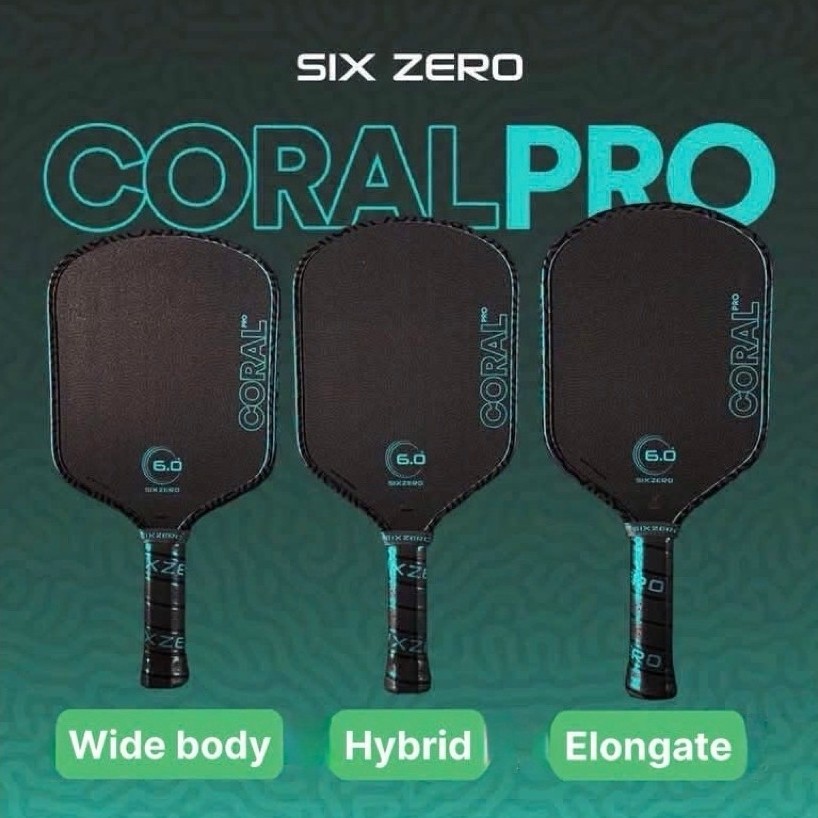 Vợt Pickleball Six Zero Coral Pro 16mm