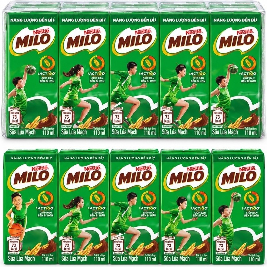 [ 1 Lốc 4 Hộp] Sữa Milo 180ml và 110ml.