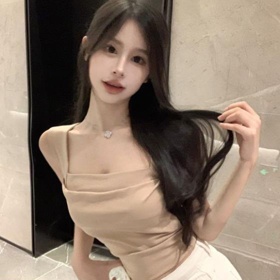Áo Hot Girl Không Tay Yếm Nữ Mùa Hè Nguyên Chất Sắc Phong Cách Gợi Cảm