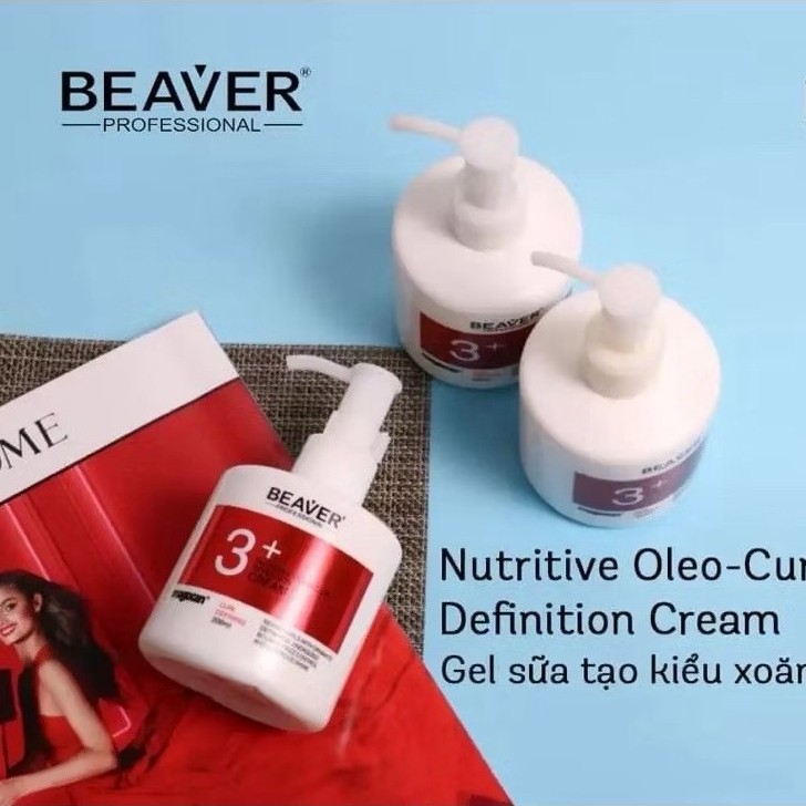 Kem dưỡng tạo kiểu tóc Beaver Argan Oil & Keratin Curling Cream